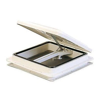 Afbeelding van BSSTAIN Dakluik voor caravan, wit, 40 x cm, dakraam, camper wit