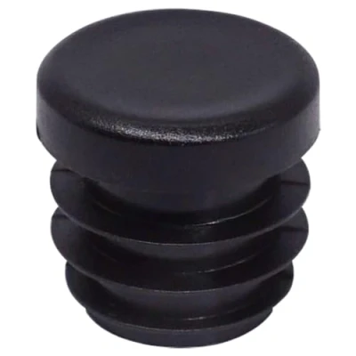 Afbeelding van SKIR&#039;CO (20 stuks) Ronde buisinzetstukken 18 mm, omheiningspaalstekkers, zwarte kunststof buiseindkappen, buispluggen, zwart RAL 9005