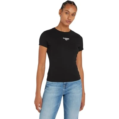 Afbeelding van Tommy Jeans Curve T shirt TJW SLIM ESSENTIAL LOGO 1 SS EXT