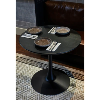 Afbeelding van Woood Bistro trompetvoet Metaal 72xø60 cm zwart