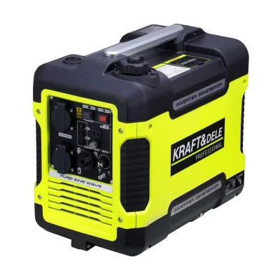 Afbeelding van Kraft &amp; Dele KD133 Professionele Inverter Generator Benzine 4 Takt met Stroomstabilisatie 1700 1900 Watt DC 12V en 2x 230V Stroomgenerator