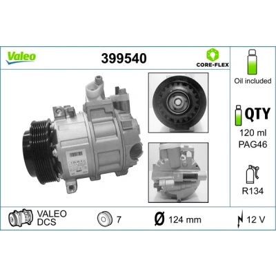 Afbeelding van A/C compressor VALEO VAL399540