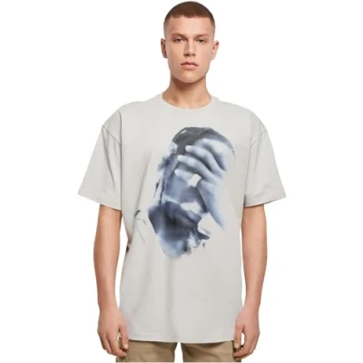 Afbeelding van Upscale by Mister TEE 4 AM Oversize Tshirt print, Heren, Maat: XL, Lightasphalt