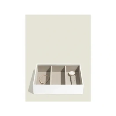 Afbeelding van Stackers Witte klassieke middelgrote juwelendoos horloge/accessoires laag