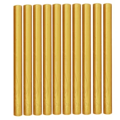 Afbeelding van Gouden Wax Afdichtingsstokken, ANBOSE 10 stks Lijmpistool Seal Sticks voor Vintage Afdichtingsstempel, Afdichtingsstaven Bruiloft Uitnodigingen, Brief Enveloppen