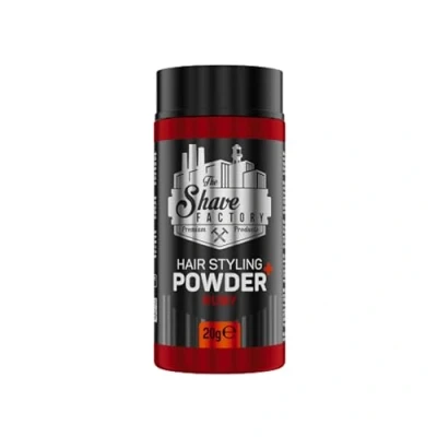 Afbeelding van The Shave Factory Ultra Hold Hair Styling Powder Professioneel Haarstylingpoeder voor Langdurige Fixatie, Volumeboost en Gestyled Haar 20g (Ruby)
