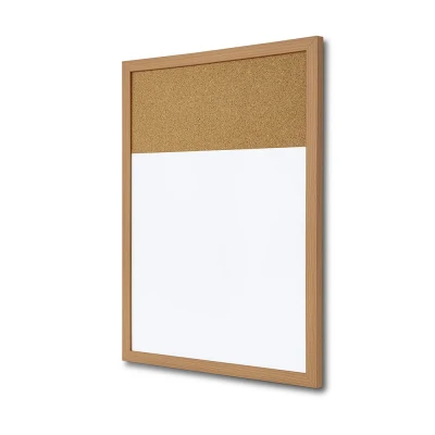 Afbeelding van Combibord Whiteboard Hout / Prikbord 45 X 60 cm Syna WBC450X600LB