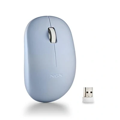 Afbeelding van NGS Fog Pro Blue draadloze muis, optische 1000 dpi, nano USB interface, stille toetsen, 2 toetsen en scrollwiel, plug and play, tweehandig, kleur blauw