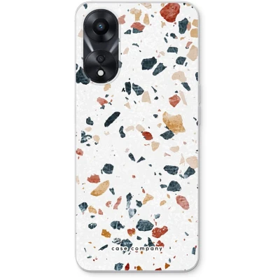 Afbeelding van Case Company® hoesje geschikt voor Oppo A78 5G Terrazzo N4 Soft Cover Telefoonhoesje Bescherming aan alle Kanten en Schermrand