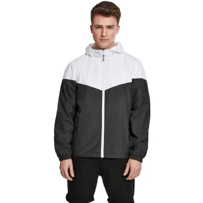Afbeelding van Urban Classics Lichte jas, Heren, Maat: Large, Wht/blk