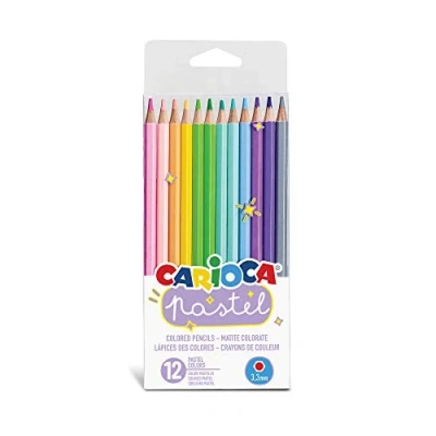 Afbeelding van Carioca kleurpotloden Pastel, 12 stuks in een kartonnen etui