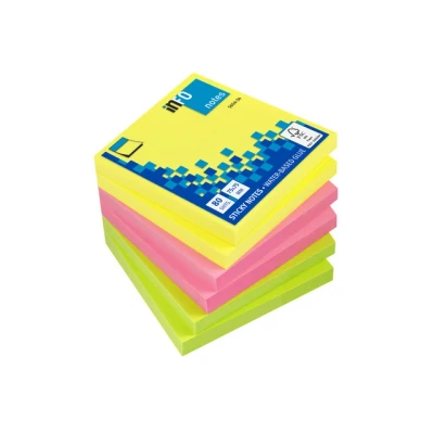 Afbeelding van Info notes Brilliant sticky 75 x mm assorti 6 blok 80 vel IN 5654 21