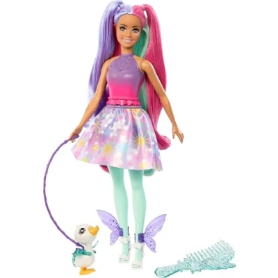Afbeelding van Mattel A Touch of Modepop Roze Paars Haar