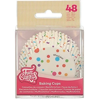 Afbeelding van FunCakes Baking Cups Confetti 48 Stuks Cupcake Vormpjes Papier