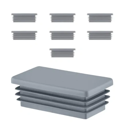 Afbeelding van Lamellenstoppen voor Rechthoekige buizen 50x30 mm Grijs 8 Stuks stoppen 5x3cm EMFA ®