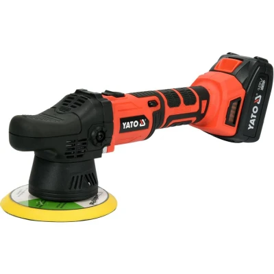 Afbeelding van Yato, Slijpmachine + polijstmachine, POLERKA MIMOŚRODOWA BEZSZCZOTKOWA 18V 1x3.0Ah (Excentrische schuurmachine)