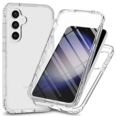 Afbeelding van XINNI Hoesje voor Samsung Galaxy S24 5G, 360 graden schokbestendige beschermende allround bescherming met ingebouwde schermbeschermer, robuuste bumper buitenhoes, kristal