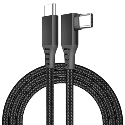Afbeelding van MMOBIEL VR Link Kabel USB C naar Geschikt voor Meta Quest 3 / 2 Pro Pico 4 en PC Steam 90 Graden Type Nylon Gevlochten Headset Gaming 5m Zwart