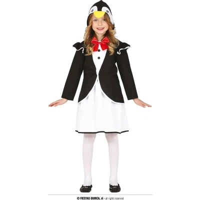 Afbeelding van Guirca Pinguin Kostuum Dansende Voetjes Meisje 5 6 jaar Carnavalskleding Verkleedkleding