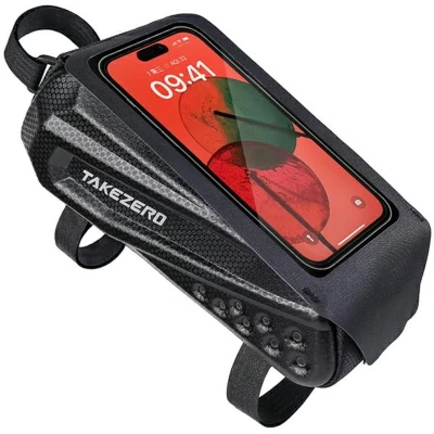 Afbeelding van TAKEZERO TZ06 fietskoffer/houder, frametas, zwart/zwart