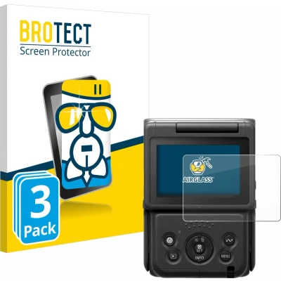 Afbeelding van BROTECT Screenprotector voor Canon PowerShot V10 Folie Beschermfolie Beschermglas transparant (3 Stuks)