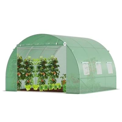 Afbeelding van VOUNOT Kas, foliekas, winterbestendig, tomatenkas, folietunnel, 3x3x2m 9m²