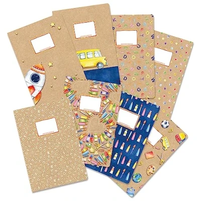 Afbeelding van Papierdrachen 8 hoogwaardige snelhechtmappen van karton voor kinderen DIN A4 motief kraftpapier snelhechter 350 g/m² set nummer 2