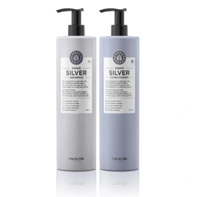 Afbeelding van Maria Nila Sheer Silver Care Set XL 1000ml+1000ml