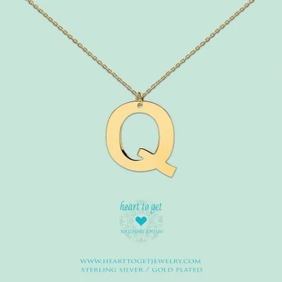 Afbeelding van Heart to Get Grote Letter Q Ketting Goudkleurig