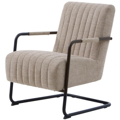 Afbeelding van Nordic Home Irene fauteuil zand Stof
