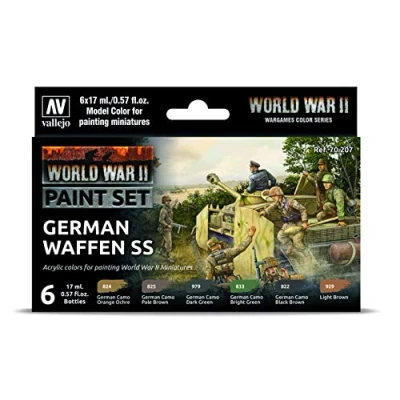 Afbeelding van Vallejo val70207 Model Color WWII German Waffen SS Set 6 x 17 ml