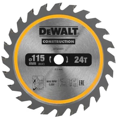 Afbeelding van DEWALT DT20420 QZ Bouw Circ Zaagblad Draadloos Framing 115mm 24T