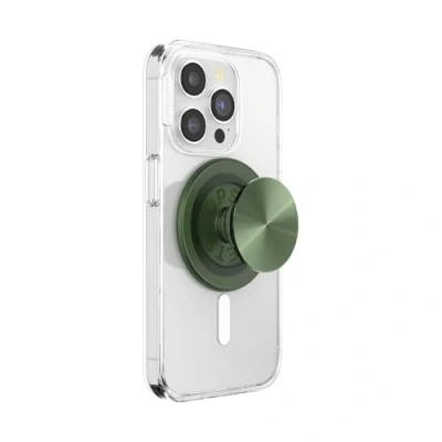 Afbeelding van PopSockets: PopGrip Round voor MagSafe Adapterring inbegrepen Uitbreidende telefoonstandaard en grip met verwisselbare bovenkant smartphones hoesjes Aluin Radial Olive