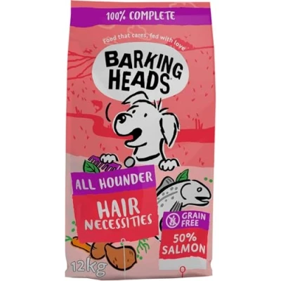 Afbeelding van Barking Heads Droog Hondenvoer, Gepocheerde Zalm, Zonder Kunstmatige Smaakstoffen, 12 kg