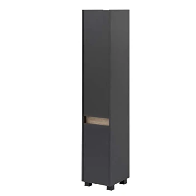 Afbeelding van Schildmeyer Hoge kast Cosmo Hoogte 164,5 cm, badkamerkast, lijst in moderne wildeiken look