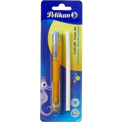 Afbeelding van Pelikan 807364 gumstift incl. reservegummer, 4 kleuren gesorteerd geen kleurkeuze mogelijk!, 1 stuk