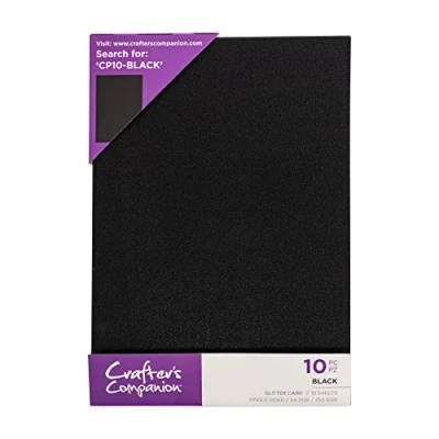 Afbeelding van Crafter&#039;s Companion Glitter karton A4 a 10 vel Zwart