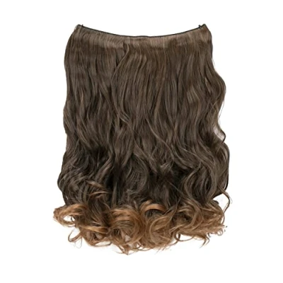 Afbeelding van CAISHA 1 Inslag Extension Met Elastische Band Haarextensies Haarstukje Golvend Bruin Mix E121