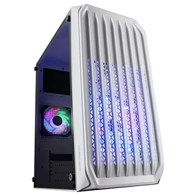 Afbeelding van Mars Gaming MC S2, Case PC Ultracompacte Micro ATX, Front Grille, 2x FRGB Fans, Full Side Window Case, Ondersteunt Vloeistofkoeling tot 240mm, Wit