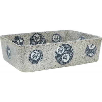 Afbeelding van vidaXL Opzetwasbak rechthoekig 46x35,5x13 cm keramiek meerkleurig