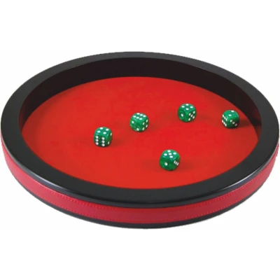Afbeelding van Hot games Dobbelpiste rood 40cm met 5 dobbelstenen