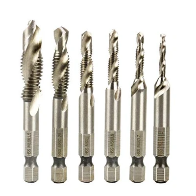 Afbeelding van Tap Boor Set met 6 stks M3, M4,M5, M6,M8, M10 Zilver Metrisch