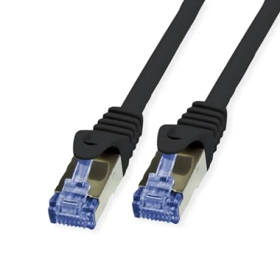 Afbeelding van Value 21.99.0722 RJ45 Netwerkkabel, patchkabel CAT 6A S/FTP 50.00 m Zwart Afgeschermd (dubbel), Halogeenvrij, Vlambestendig 1 stuk(s)