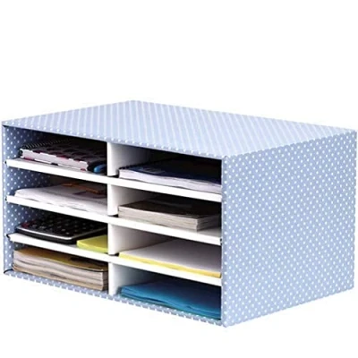 Afbeelding van Bankers Box Style Series Bureau Organizer van 100% gerecycled karton blauw/wit