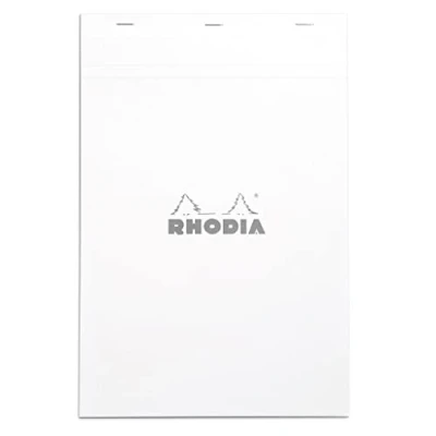 Afbeelding van Rhodia notitieblok geniet. gelinieerd met rand 210 x 318 mm wit