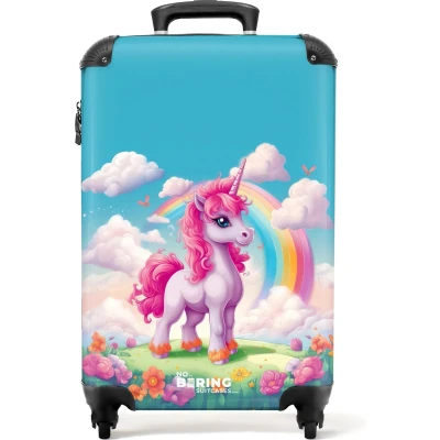 Afbeelding van NoBoringSuitcases.com® Kinderkoffer unicorn Meisjes koffer 55x35x25
