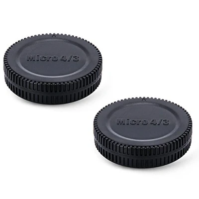Afbeelding van JJC Body Cap + achterste lensdop set voor Micro Four Thirds systeem, d.w.z. Olympus, Panasonic M4/3 spiegelloze camera&#039;s en lens (2 sets)