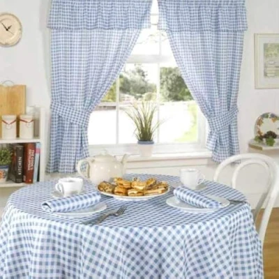 Afbeelding van Emma Barclay Molly tafelkleed, geruit, 127 x 178 cm, blauw