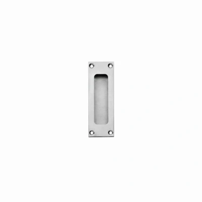 Afbeelding van Schuifdeurkom rechthoek 120x40mm schroefgaten geborsteld RVS