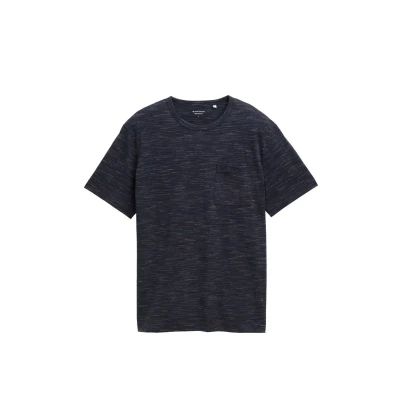Afbeelding van TOM Tailor IN Melangeoptik MIT Brusttasche Tshirt basic, Heren, Maat: 3XL, Navy red multi inject